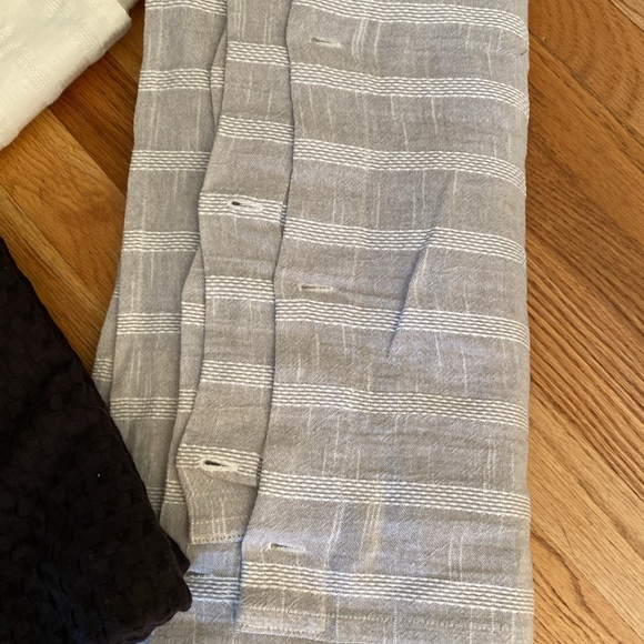 3 Linen Cotton Shower Curtains New - Picture 3 of 10